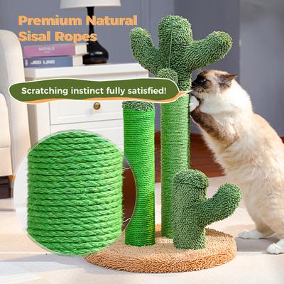 Show full view: PAWZ Road 27-in Cactus Polyester Cat Scratching Post, Large, Brown slide 3 of 7