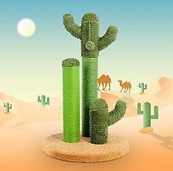 PAWZ Road 27-in Cactus Polyester Cat Scratching Post, Large, Brown