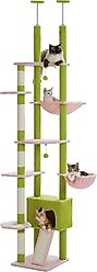 PAWZ Road 100.4-in Adjustable Polyester Floor-to-Ceiling Cat Tree & Condo, Pink