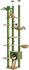 PAWZ Road 100.4-in Adjustable Polyester Floor-to-Ceiling Cat Tree & Condo, Green
