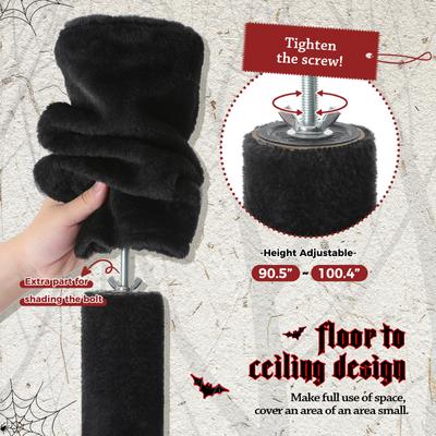 Show full view: PAWZ Road 100.4-in Adjustable Polyester Floor-to-Ceiling Cat Tree & Condo, Black slide 7 of 10