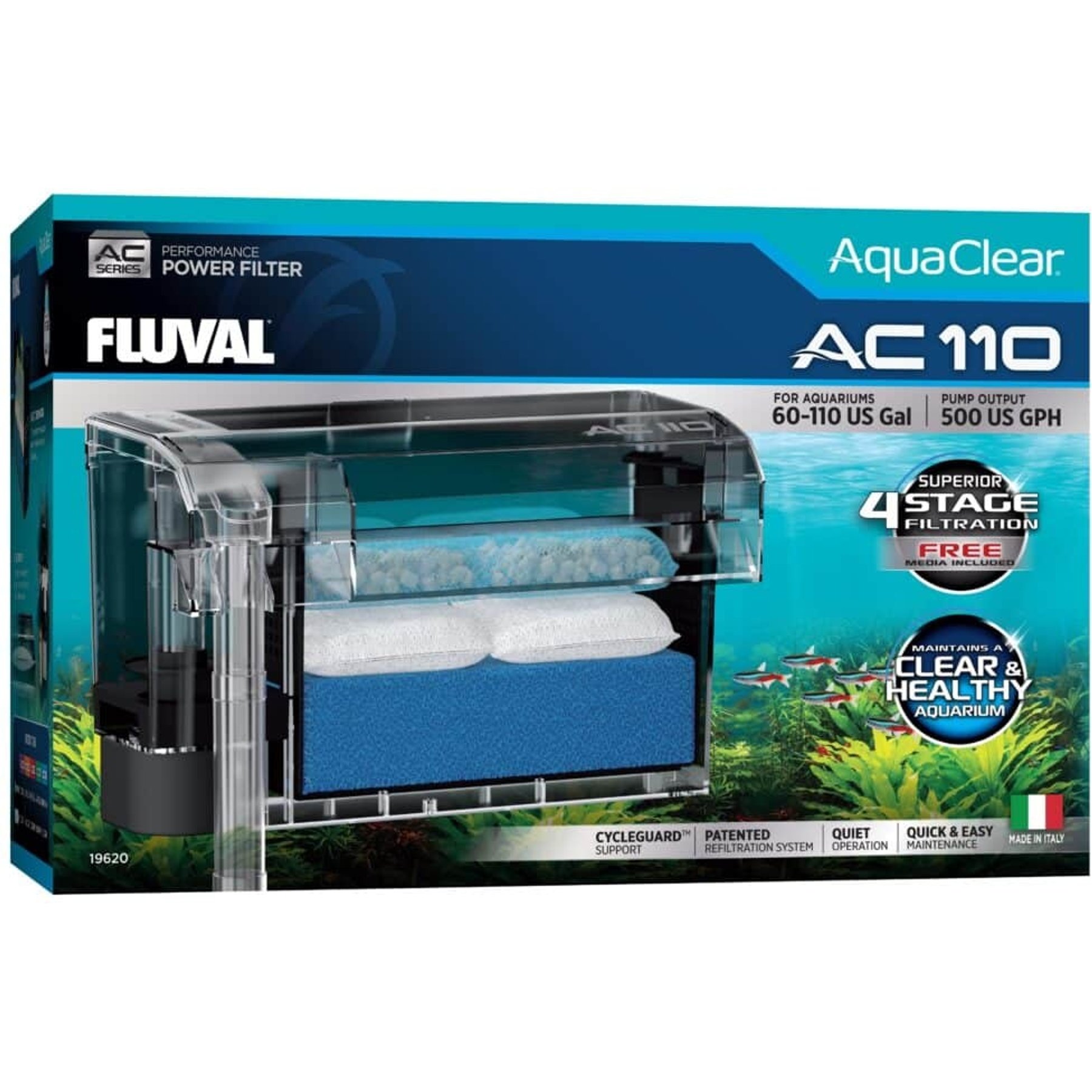 Fluval AC110 Aquarium Power Filter, 60 to 110-gal