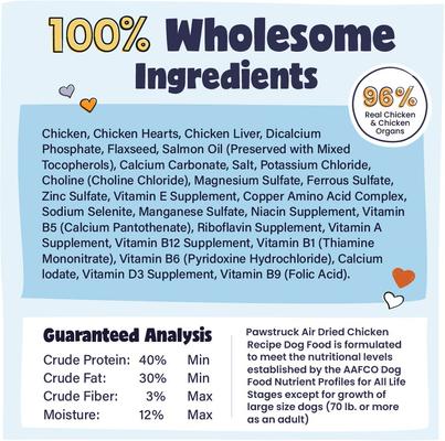 Show full view: Pawstruck Chicken High Protein Grain-Free Air-Dried Dog Food, 32-oz bag slide 8 of 12