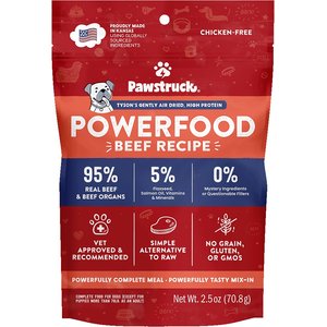 Pawstruck Beef High Protein Grain-Free Air-Dried Dog Food, 2.5-oz bag