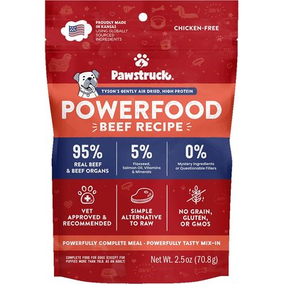 Pawstruck Pawstruck Beef High Protein Grain-Free Air-Dried Dog Food, 2.5-oz bag