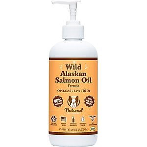 Natural Dog Company Wild Alaskan Salmon Oil Formula Liquid Supplement for Dogs, 32-fl oz bottle