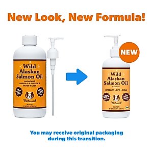Natural Dog Company Wild Alaskan Salmon Oil Formula Liquid Supplement for Dogs, 16-fl oz bottle