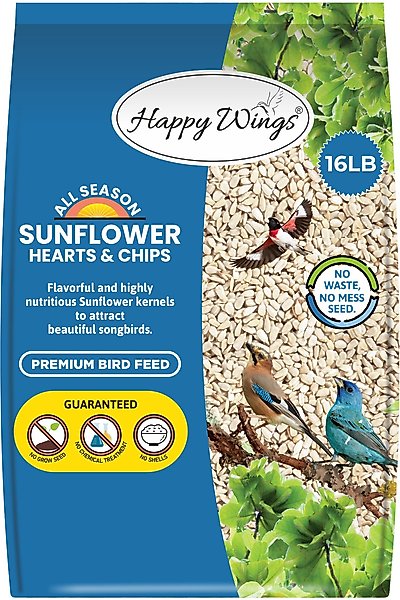 Happy Wings NO GROW Sunflower Hearts & Chips Wild Bird Food