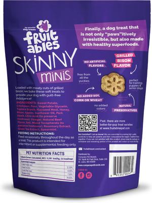 Show full view: Fruitables Grilled Bison Flavor Dog Treats, 12-oz bag slide 3 of 12