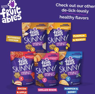 Fruitables Skinny Minis Pumpkin & Mango Flavor Soft & Chewy Dog Treats