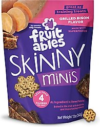 Fruitables Grilled Bison Flavor Dog Treats, 12-oz bag