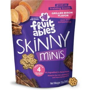 Fruitables Grilled Bison Flavor Dog Treats, 12-oz bag
