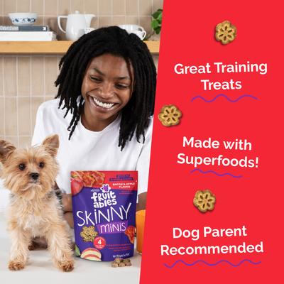 Show full view: Fruitables Skinny Minis Apple Bacon Flavor Soft & Chewy Dog Treats, 12-oz bag slide 4 of 12