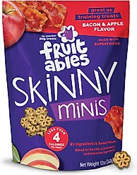 Fruitables Skinny Minis Apple Bacon Flavor Soft & Chewy Dog Treats, 12-oz bag