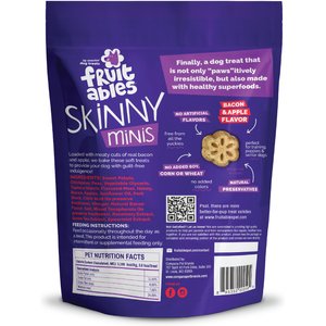 Fruitables Skinny Minis Apple Bacon Flavor Soft & Chewy Dog Treats, 12-oz bag