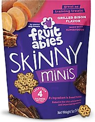 Fruitables Grilled Bison Flavor Dog Treats, 5-oz bag