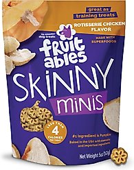 Fruitables Skinny Minis Rotisserie Chicken Flavor Soft & Chewy Dog Treats, 5-oz bag