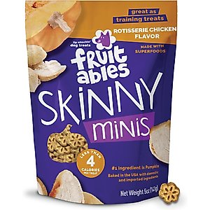 Fruitables Skinny Minis Rotisserie Chicken Flavor Soft & Chewy Dog Treats, 5-oz bag