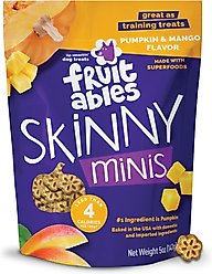 Fruitables Skinny Minis Pumpkin & Mango Flavor Soft & Chewy Dog Treats, 5-oz bag