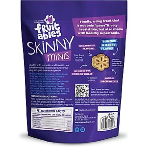 Fruitables Skinny Minis Pumpkin & Berry Flavor Dog Treats, 5-oz bag