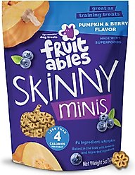 Fruitables Skinny Minis Pumpkin & Berry Flavor Dog Treats, 5-oz bag