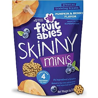 Fruitables Skinny Minis Pumpkin & Berry Flavor Dog Treats, 5-oz bag slide 1 of 9