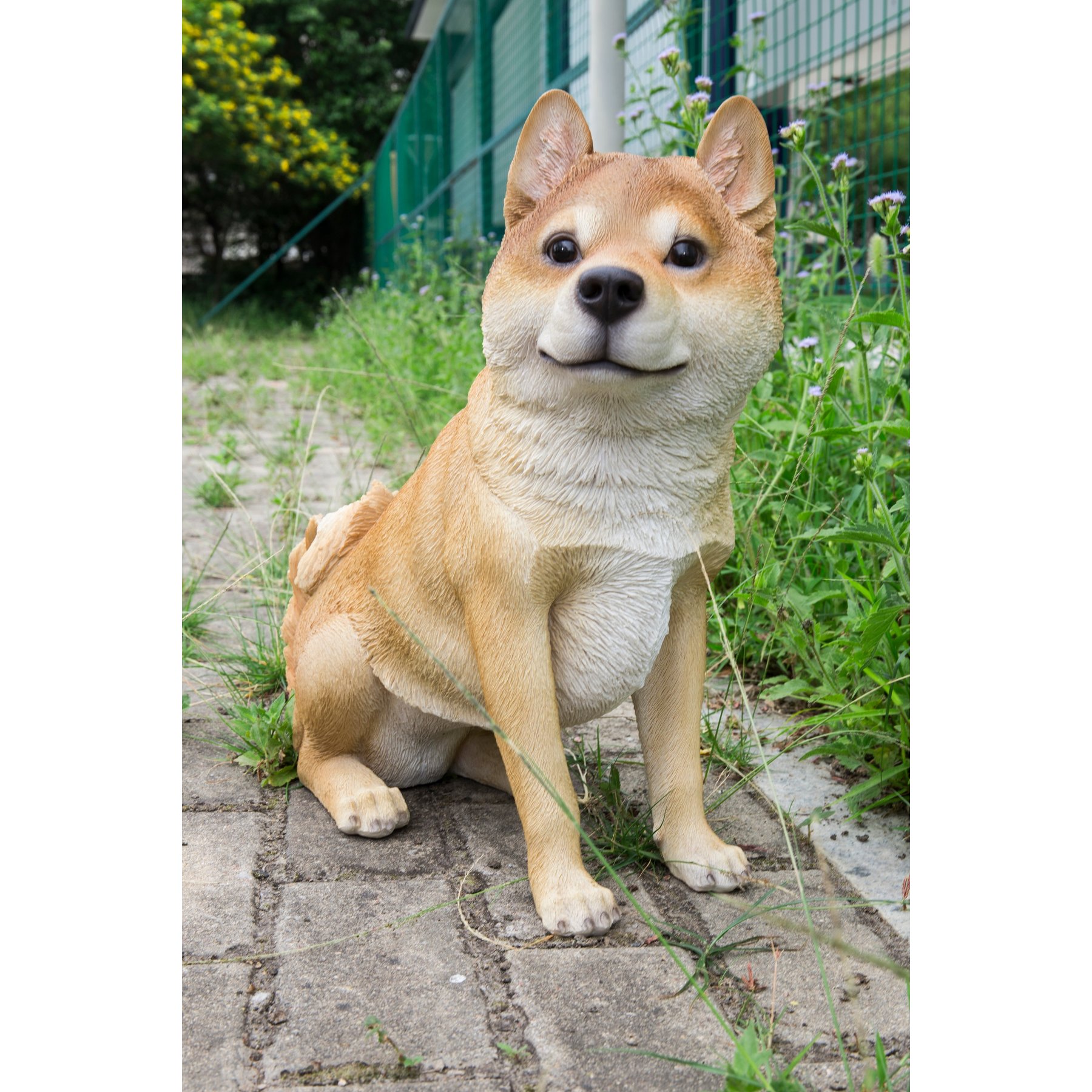 Hi-Line Gift Shiba Inu Sitting Statue, 15.83-in