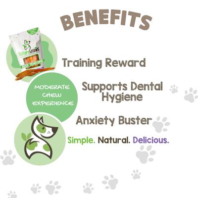 Show full view: Nature Gnaws 7 to 11-in Beef Tendon Chews Natural Dog Chew Treats, 12 count slide 6 of 9