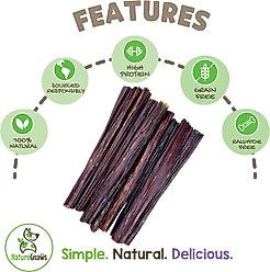 Nature Gnaws 5 to 6-in Beef Gullet Sticks Natural Dog Chew Treats, 15 count slide 2 of 7
