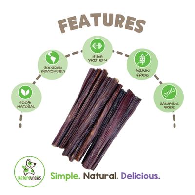 Show full view: Nature Gnaws 5 to 6-in Beef Gullet Sticks Natural Dog Chew Treats, 15 count slide 3 of 10