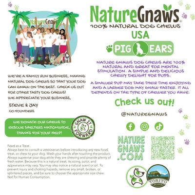 Show full view: Nature Gnaws USA Pig Ears Natural Dog Chew Treats, 10 count slide 6 of 9