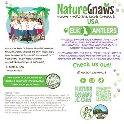 Show full view: Nature Gnaws 5 to 8-in USA Elk Antler Natural Dog Chew Treats, 3 count slide 6 of 9