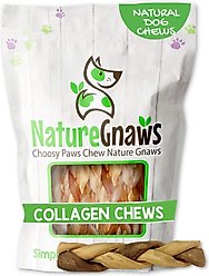 Nature Gnaws 5 to 6-in Beef Collagen Braids Dog Chew Treats, 5 count