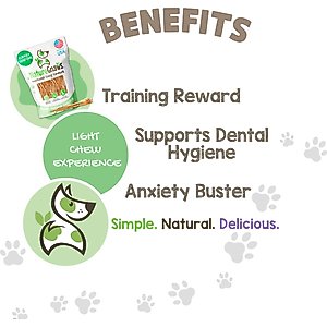 Nature Gnaws USA Turkey Tendon Natural Dog Chew Treats, 8-oz bag