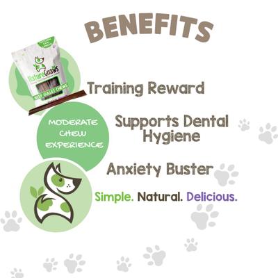 Show full view: Nature Gnaws 9 to 10-in Beef Gullet Natural Dog Chew Treats, 20 count slide 5 of 11