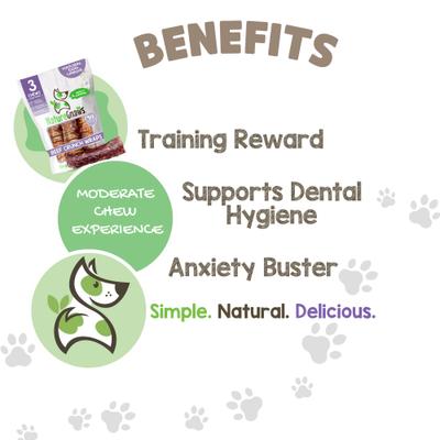 Show full view: Nature Gnaws Beef Trachea Crunch Wrap Dog Chew Treats, 3 count slide 5 of 8