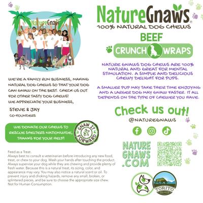 Show full view: Nature Gnaws Beef Trachea Crunch Wrap Dog Chew Treats, 3 count slide 6 of 8