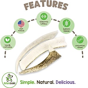 Nature Gnaws 5 to 8-in USA Elk Antler Natural Dog Chew Treats, 3 count