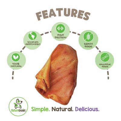 Show full view: Nature Gnaws Pig Ears Natural Dog Chew Treats, 15 count slide 3 of 9