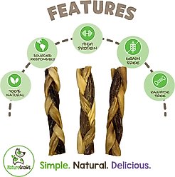 Nature Gnaws 5 to 6-in Braided Gnaws Dog Chew Treats, 12 count slide 2 of 7
