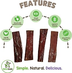 Nature Gnaws 4 to 5-in Beef Gullet Natural Dog Chew Treats, 20 count slide 2 of 7