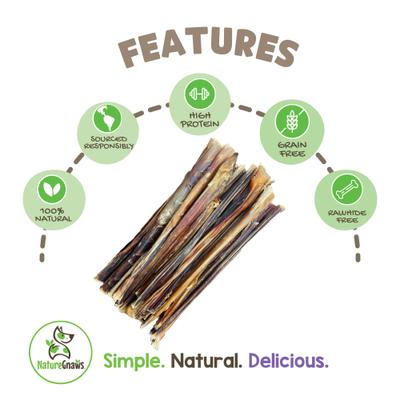 Show full view: Nature Gnaws 5 to 6-in Extra Thin Pork Bully Sticks Dog Chew Treats, 50 count slide 3 of 9