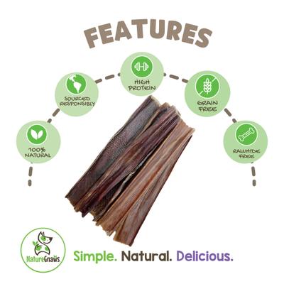Show full view: Nature Gnaws 9 to 10-in Beef Gullet Natural Dog Chew Treats, 20 count slide 3 of 11