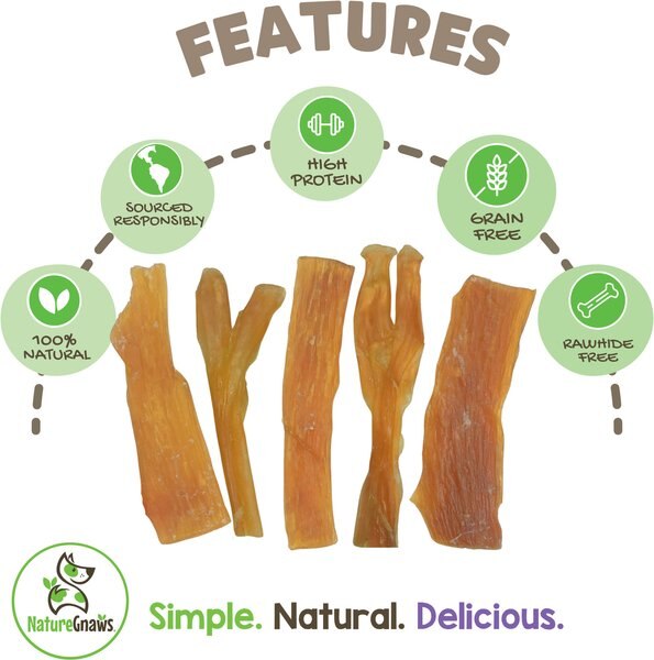 Nature Gnaws Beef Tendons Natural Dog Chew Treats