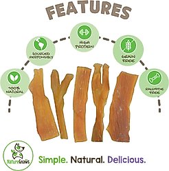 Nature Gnaws Beef Tendons Natural Dog Chew Treats, 1-lb bag slide 2 of 7