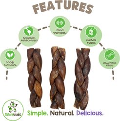 Nature Gnaws 5 to 6-in Braided Gullet Sticks Natural Dog Chew Treats, 10 count slide 2 of 7