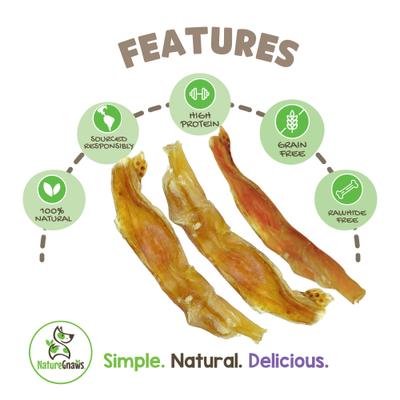 Show full view: Nature Gnaws 4 to 5-in Beef Tendon Natural Dog Chew Treats, 12 count slide 3 of 10