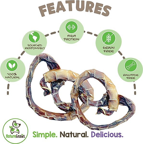 Show full view: Nature Gnaws Pork Pretzel Natural Dog Chew Treats, 15 count slide 3 of 9