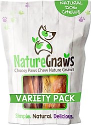 Nature Gnaws Dog Chew Variety Pack for Large Dogs, 12 count