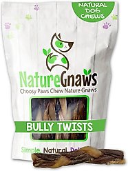 Nature Gnaws 5 to 6-in Braided Bully Twists Natural Dog Chew Treats, 10 count